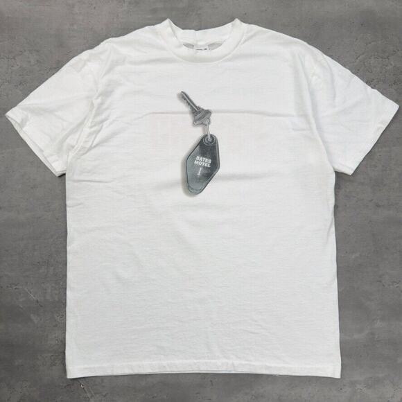 Vintage Single Stitch Psycho Bates Motel Key T Shirt 1998 Anvil - Picture 1 of 7